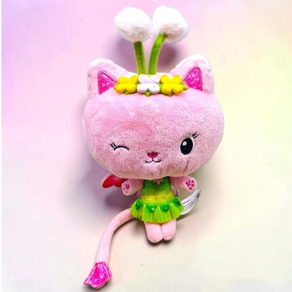 Gabby's Dollhouse Kitty Fairy Plush 11" Spin Master Pink Cat Fairy Toy 2021